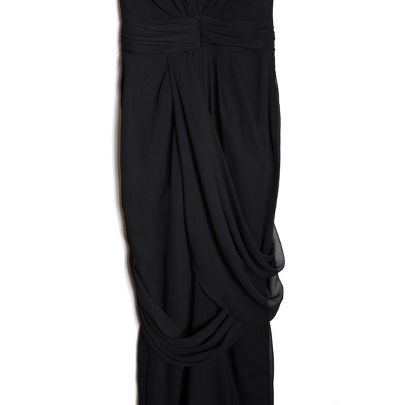 White by Vera Wang Column Chiffon Bridal Dress -C - Picture 5 of 8